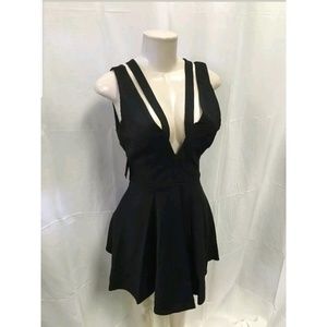 NWT Nasty Gal Black Strappy Criss Cross Dress